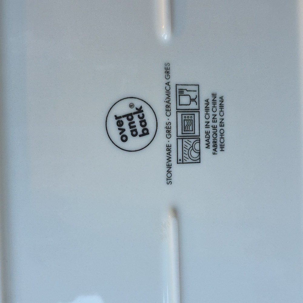 Set of White Rectangular Plates - Picture 2 of 3
